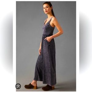 NWOT Anthropologie daily practice V-neck jumpsuit